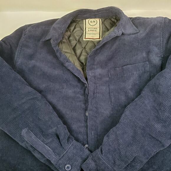 Stitches & Rivets Denim Company S/R Men’s L Corduroy Jacket quilted shacket - Picture 6 of 13